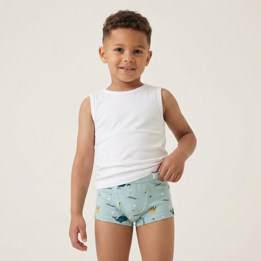toddler in toilet training underwear