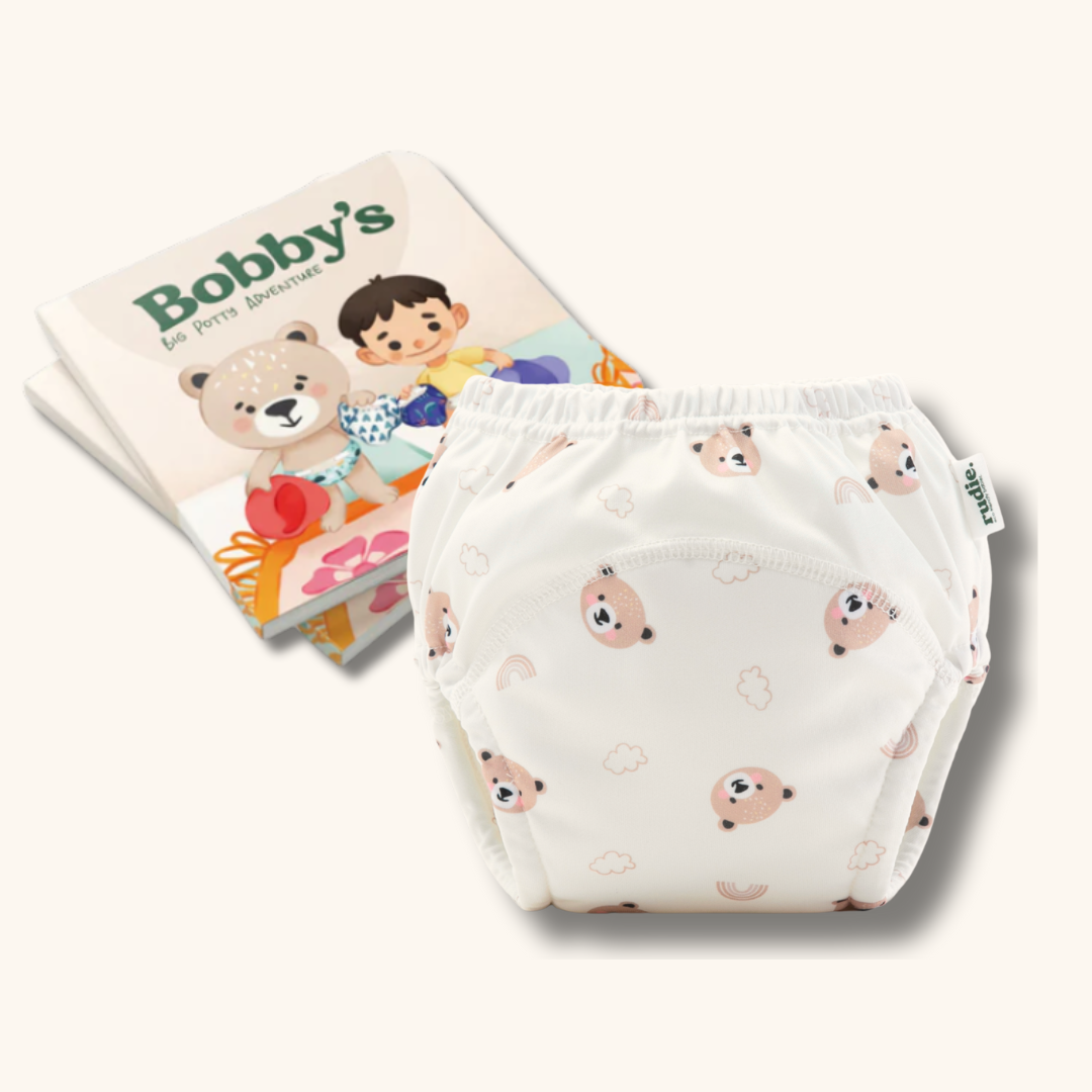 Rudie Baby Bobby's Training Pants and Book Bundle, 5 pack with book