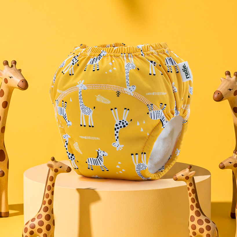 Rudie Baby toilet training pants in Giraffes print