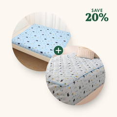 Rudie Baby leakproof sheet and bed guard set, bundle overview